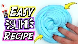 HOW TO MAKE SLIME For Beginners NO FAIL Easy DIY Slime Recipe [upl. by Nasas]