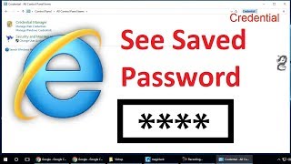 How to Lookup Saved Password in Internet Explorer See the saved passwords in Internet Explorer IE [upl. by Avah]