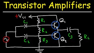 Transistor Amplifiers  Class A AB B amp C Circuits [upl. by Ssitruc]