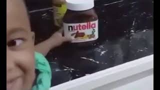 Kid spelling Nutella “PEANUT BUTTER” [upl. by Colley]