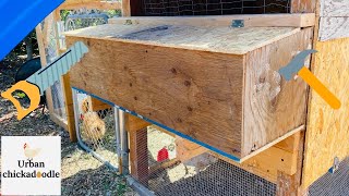 DIY External Chicken Nest Boxes For Collecting Eggs Easily [upl. by Ylnevaeh]