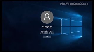 How to Display Custom Message Banner on the Windows 10 Login Screen [upl. by Eyt857]