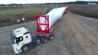 Discover how we transport the main components of a wind farm  ACCIONA [upl. by Yelsa]