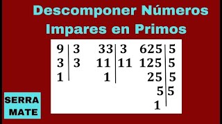 Descomponer Números Impares En Primos [upl. by Colinson125]