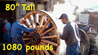 Building 1080 lb Wood Wheels for the Borax Wagons  Massive Wheelwright Work [upl. by Koball254]