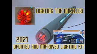 Updated Lighting Kit  Lighting the Nacelles 1350 USS Enterprise Lighting kit by Polar Lights [upl. by Sheryle]