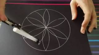 How to draw a flower of life mandala  Full video [upl. by Eldora466]