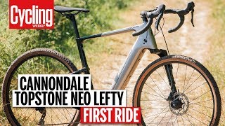 Hands On With The Radical New Cannondale Topstone Carbon Neo Lefty  Cycling Weekly [upl. by Tewell]