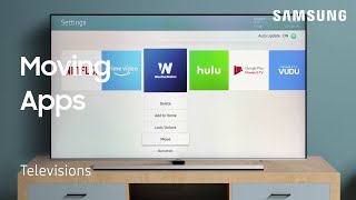 How to move and rearrange Apps on your TV  Samsung US [upl. by Enaz]