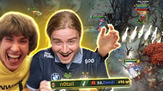 N0tail Meets Dendi in RANKED 🔥 [upl. by Nitsyrk]