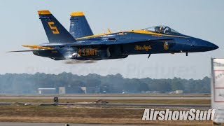 LOWEST Blue Angels Sneak Pass Plus SloMo [upl. by Malcah67]