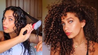 HOW TO STYLE amp APPLY PRODUCT TO 3B CURLY HAIR  Jayme Jo [upl. by Maclay288]