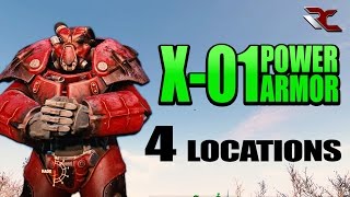 Fallout 4  X01 Power Armor Locations  How to to find the best power armor sets [upl. by Aivul592]