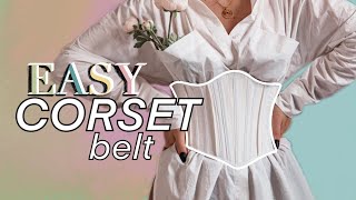 EVERYDAY CORSET style BELT free pattern THISISKACHI DIY [upl. by Sadnak]