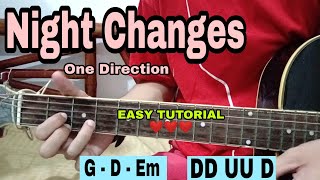 Night Changes Guitar Tutorial  One Direction EASY CHORDS [upl. by Ljoka956]