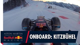 On Board with Max Verstappen in the snow at Kitzbühel [upl. by Barbette496]