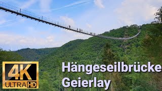 Hängeseilbrücke Geierlay Deutschland  4K UHD Video [upl. by Arekahs]