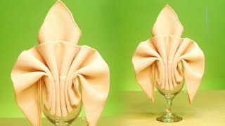 THE FLEURDELYS NAPKIN FOLDING [upl. by Sulohcin]