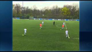 Fussballtraining mit der U19 Schalke 04 Passspiel total [upl. by Elleinnad]