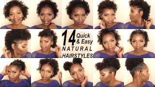 14 SUPER QUICK AND EASY HAIRSTYLES ON SHORT 4C HAIR  BACK TO SCHOOL HAIRSTYLES  SHAKEIRA C [upl. by Bouchard]