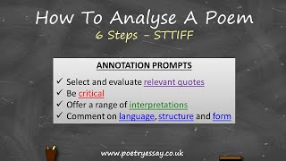 How To Analyse A Poem [upl. by Felix]