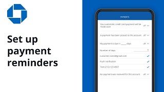 How to Setup an Alert for your Credit Card Payment  Chase Mobile® app [upl. by Sorkin]
