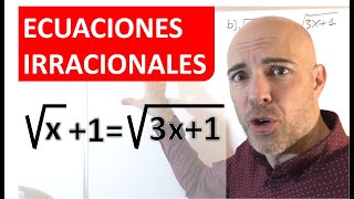 CÓMO RESOLVER ECUACIONES IRRACIONALES 2 ejercicios resueltos [upl. by Ulah966]