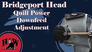 Quill Power Downfeed Adjustment [upl. by Cece]