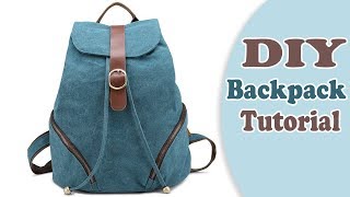 DIY ADORABLE BACKPACK TUTORIAL FROM SCRATCH  New Design Easy Way [upl. by Eninnaej]