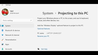 Fix Windows 11 Projecting To This PC Add The quotWireless Displayquot Optional Feature To Project This PC [upl. by Aitan]