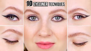 10 Different Eyeliner Techniques [upl. by Staal]