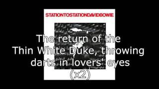 Station to Station  David Bowie  Lyrics [upl. by Nemra]