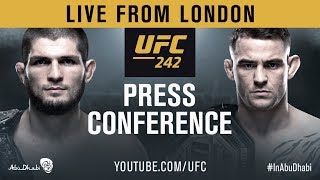 UFC 242 Press Conference Khabib vs Poirier [upl. by Bari]