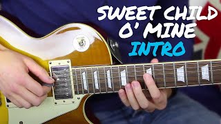 Sweet Child O Mine INTRO Guitar Lesson Tutorial  Guns N Roses Slash [upl. by Rorry]