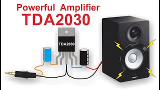 POWERFUL AMPLIFIER using TDA2030 IC  Mini Amplifier  DIY  12v Amplifier [upl. by Rehportsirhc398]