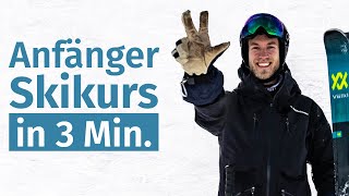 Anfänger Skikurs in 3 Minuten  Skifahren lernen [upl. by Laddie]