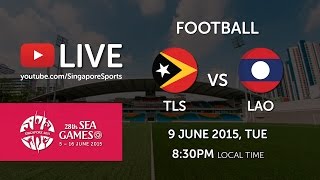 Football Timor Leste vs Laos Bishan Stadium Day 4  28th SEA Games Singapore 2015 [upl. by Nnaaihtnyc]