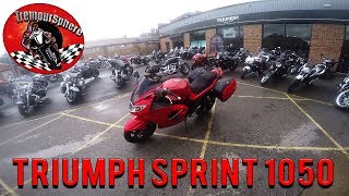 Triumph Sprint 1050 First RideReview [upl. by Aipotu]