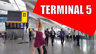 Heathrow Terminal 5  Walking and Boarding [upl. by Anaig]