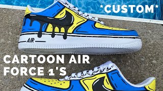 Custom CARTOON Air Force 1s 🎨 [upl. by Brittaney]