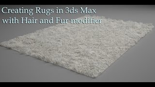 Creating Rugs in 3ds Max with Hair and Fur modifier [upl. by Christophe]