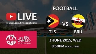 Football Timor Leste vs Brunei  28th SEA Games Singapore 2015 [upl. by Illehs]