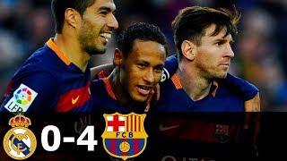 Real Madrid vs FC Barcelona 04 Goals and Highlights with English Commentary 201516 HD 720p [upl. by Alaj594]