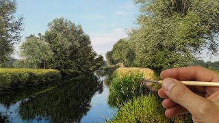 PAINTING MY LOCAL RIVER  Time Lapse  Episode 176 [upl. by Aiuhsoj]