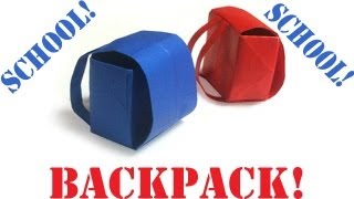 Easy Origami Back to School Backpack Tutorial [upl. by Waller755]