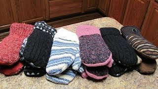 Make mittens from old sweaters  Fast and Easy [upl. by Venola]