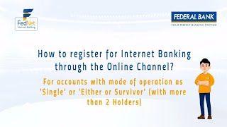 How to register for Internet Banking through the online channel For Single amp ES accounts [upl. by Black830]