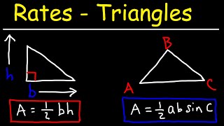 Related Rates  Area of a Triangle [upl. by Aria]