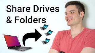 How to Share Folders amp Drives from one Computer to another Computer  Windows 10 [upl. by Arrol]