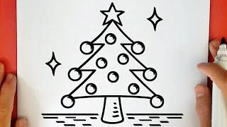 COME DISEGNARE UN ALBERO DI NATALE [upl. by Afton]